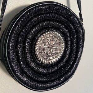 Free People Black Faux Leather Bag